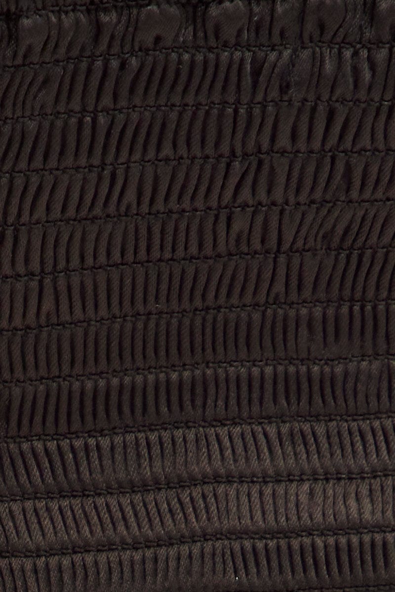 Black Corset Top Sleeveless V Neck