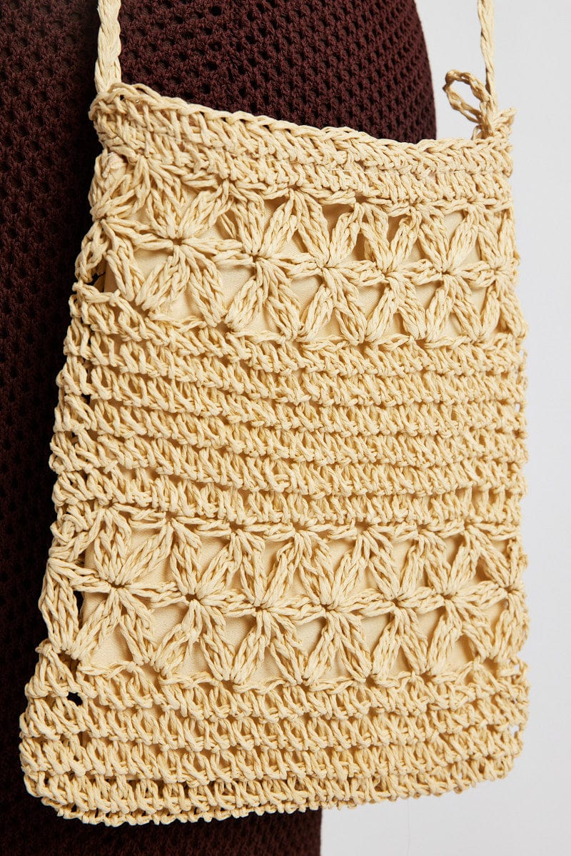 White Straw Crochet Bag
