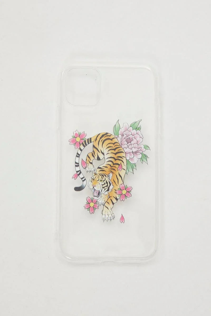Print Tiger Flower Print Iphone 11 Case