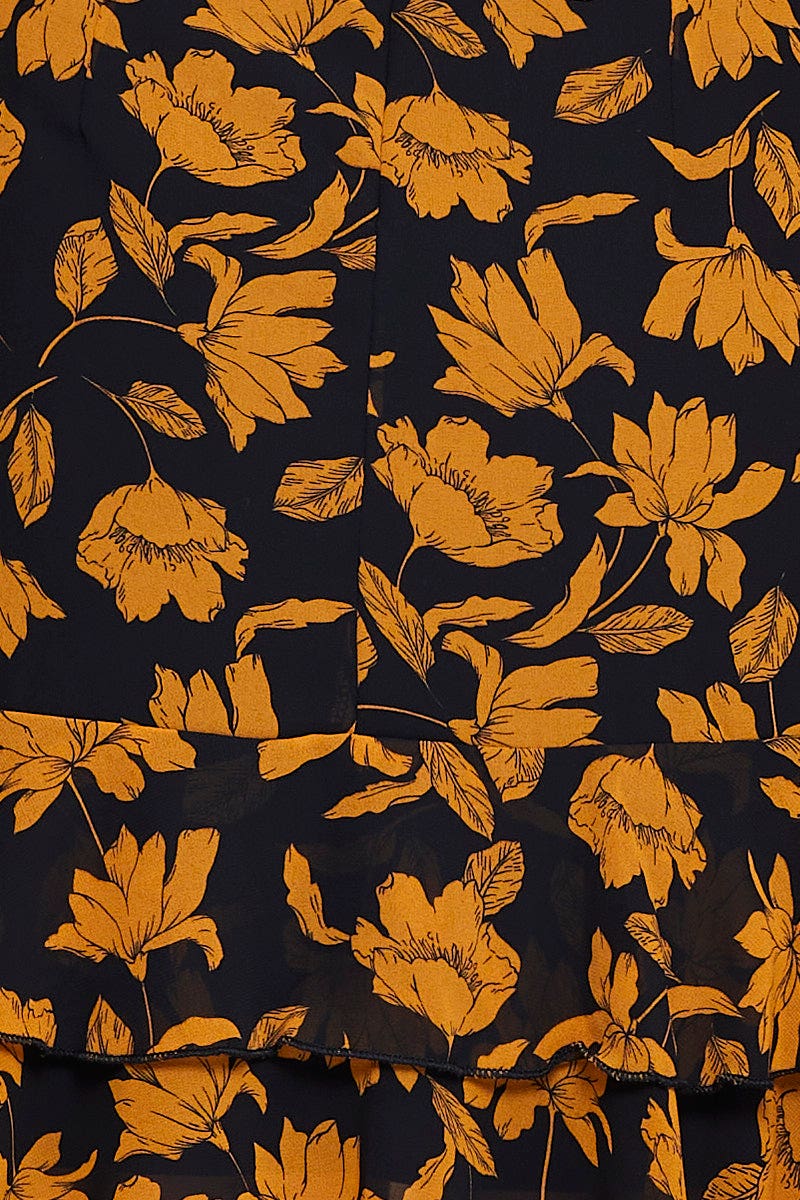 Print Mini Dress Long Sleeve Evening