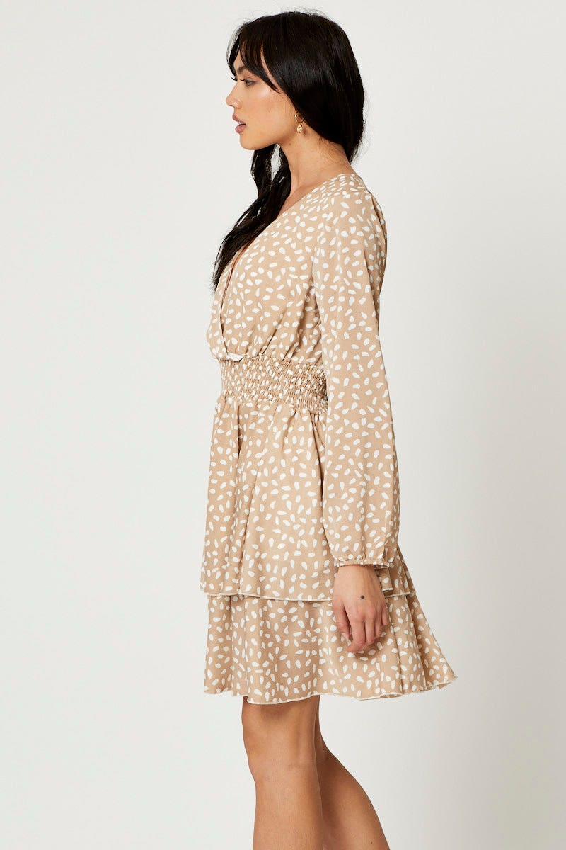 Geo Print Mini Skater Dress