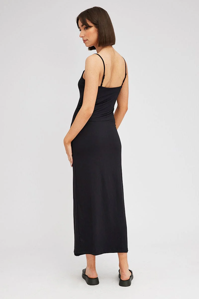 Black Supersoft Maxi Dress Sleeveless