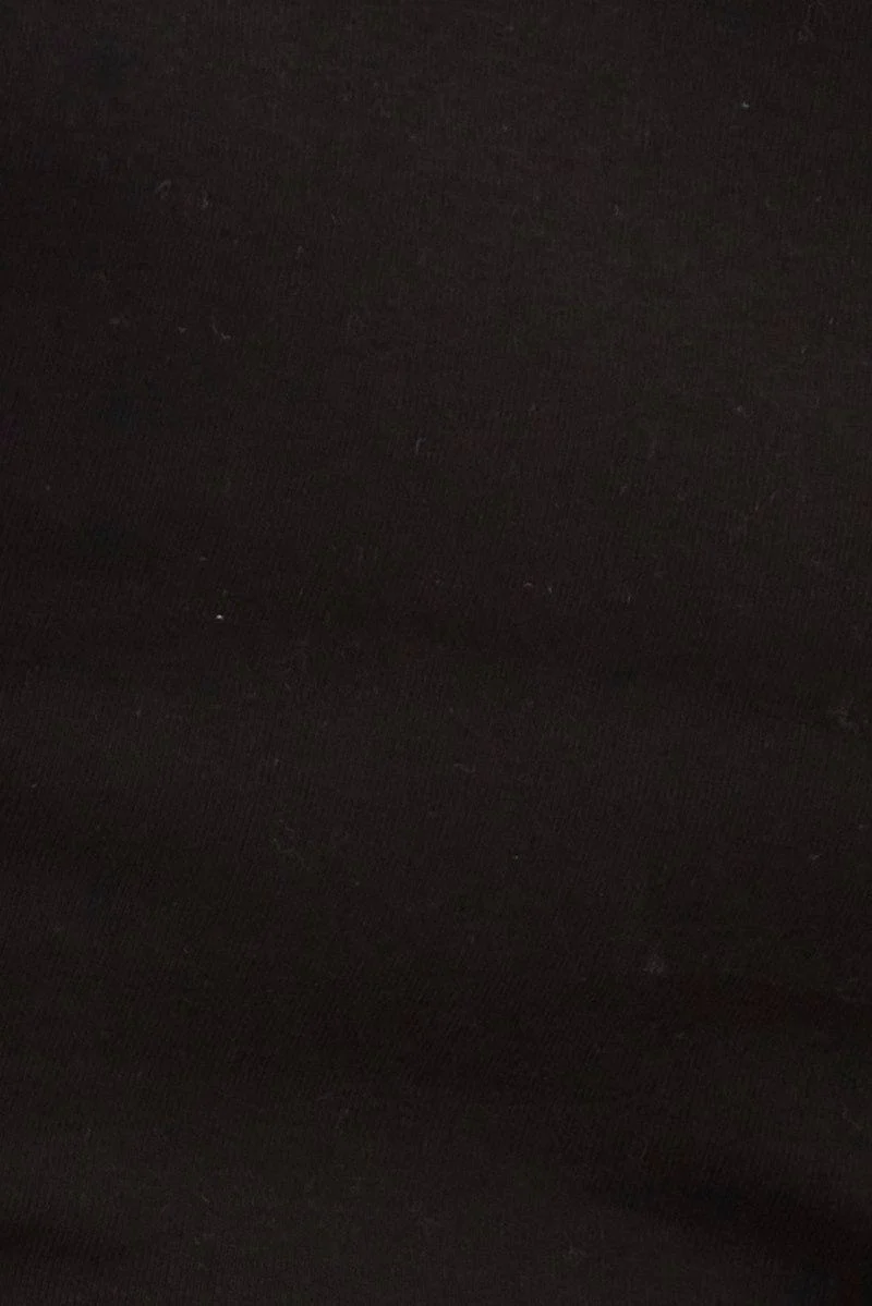 Black Crop Tank Top Cotton