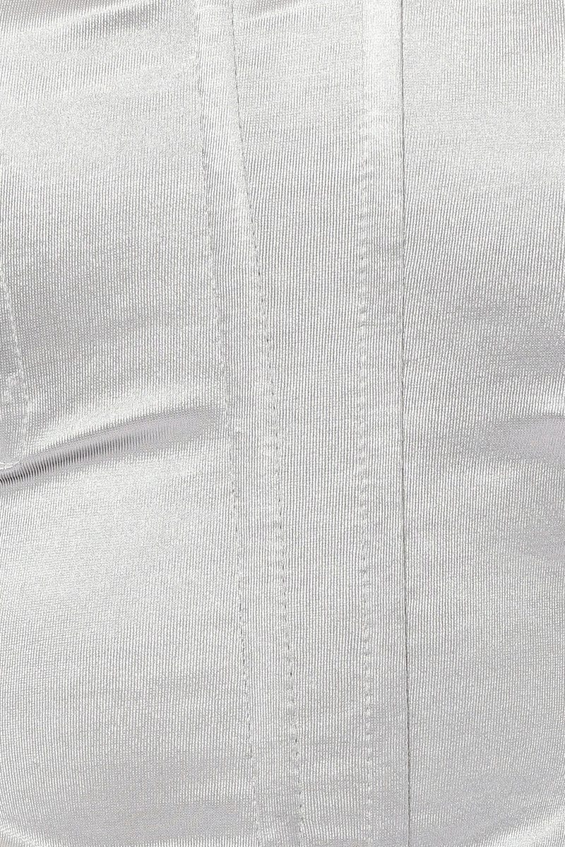 Metallic Corset Crop Top Straps