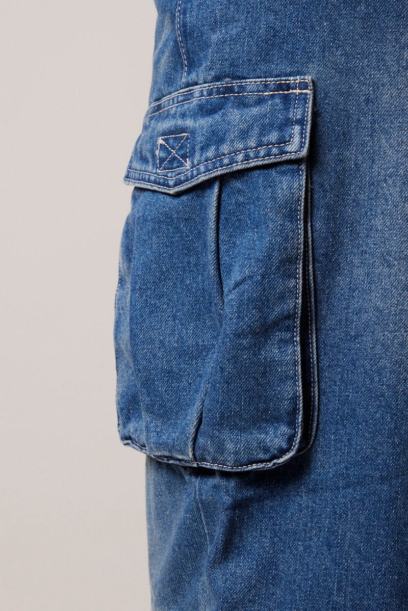 Denim Cargo Jean Out Pocket