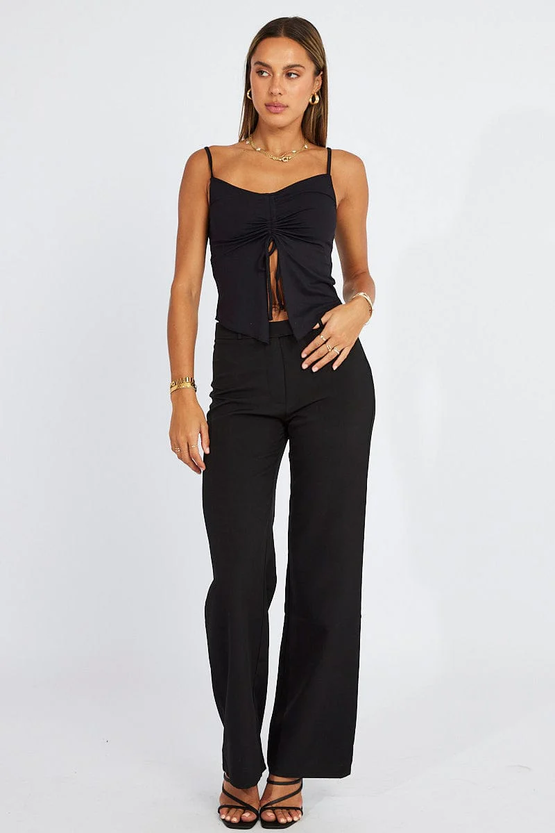 Black Singlet Top