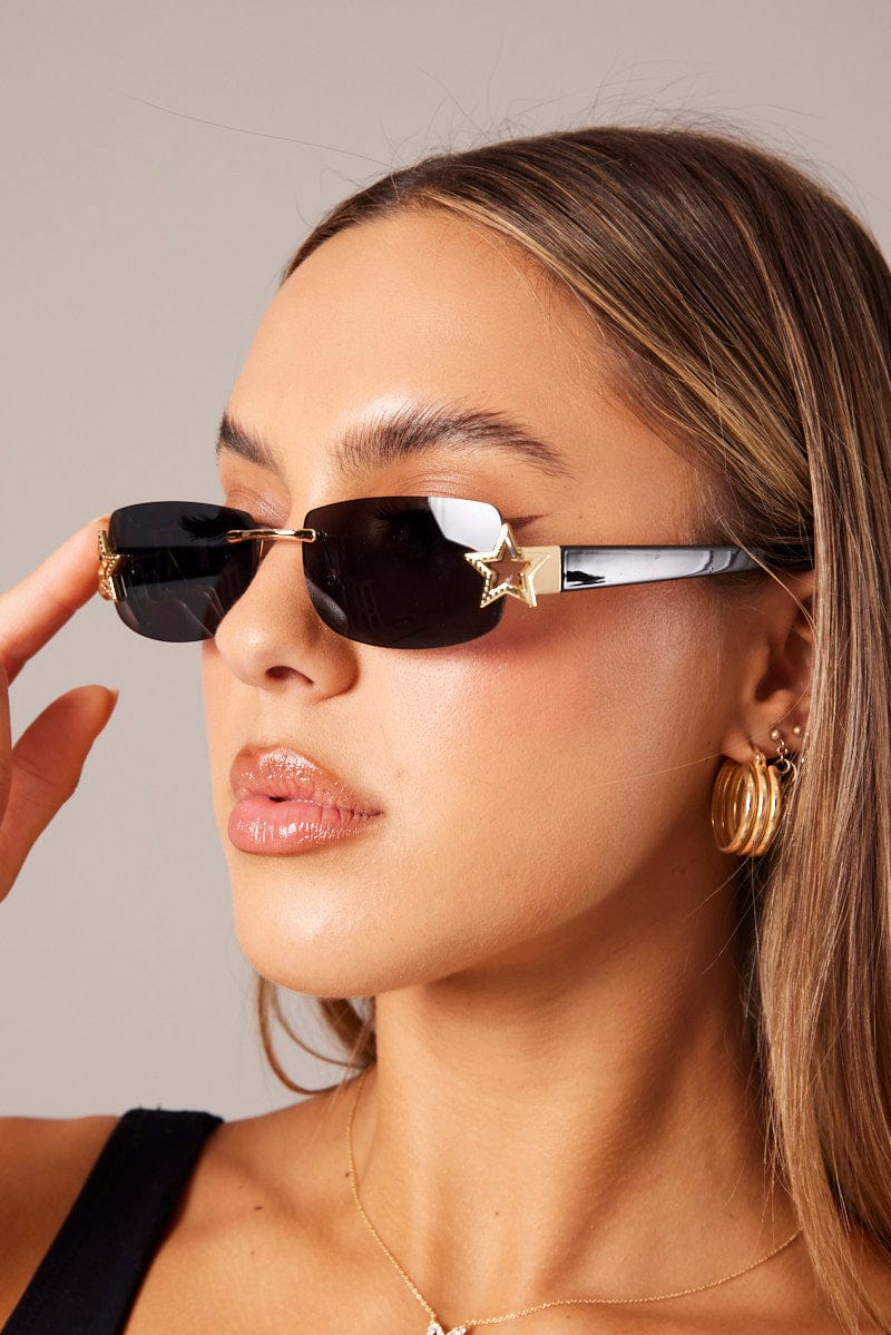 Black Star Detail Sunglasses