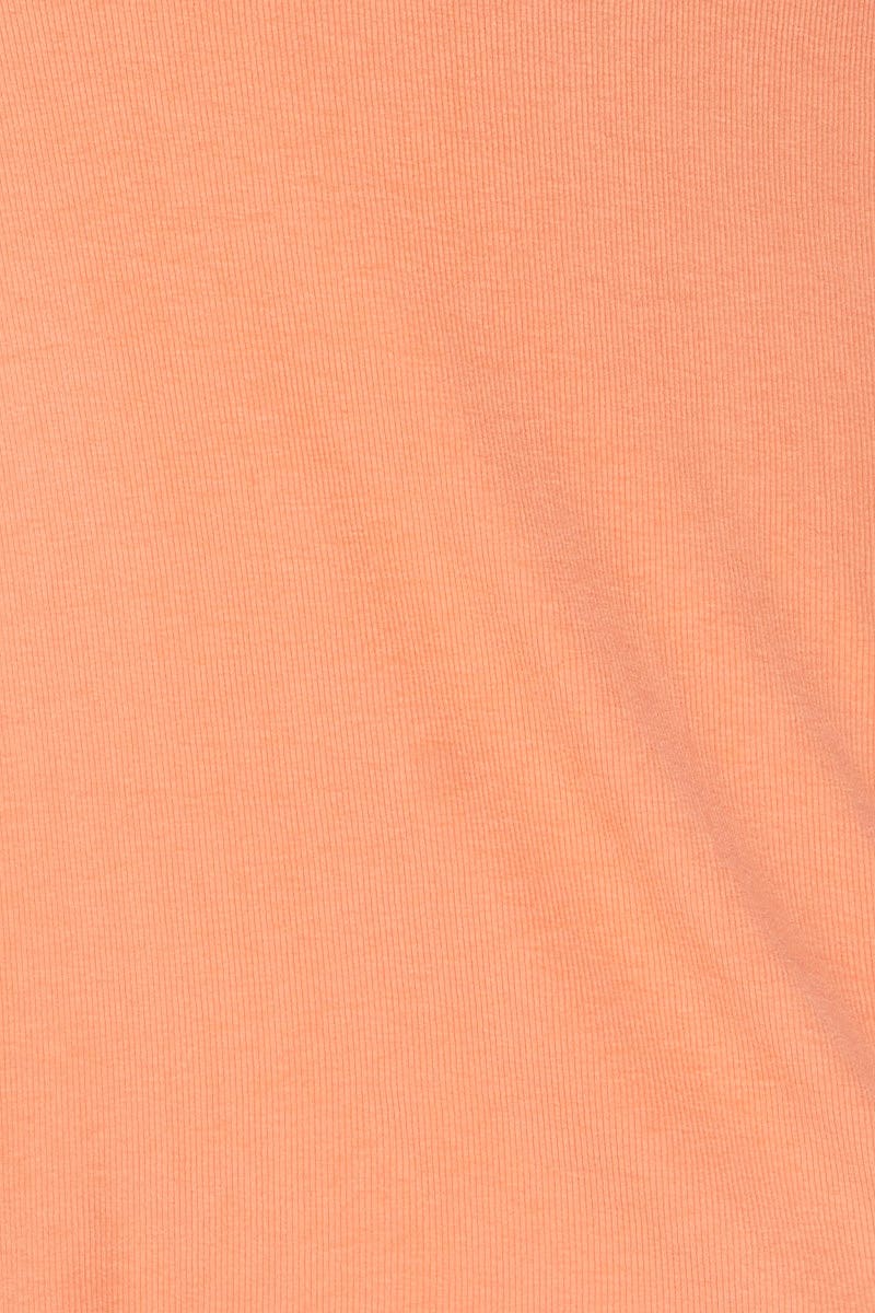 Orange Ribbed Maxi Skirt