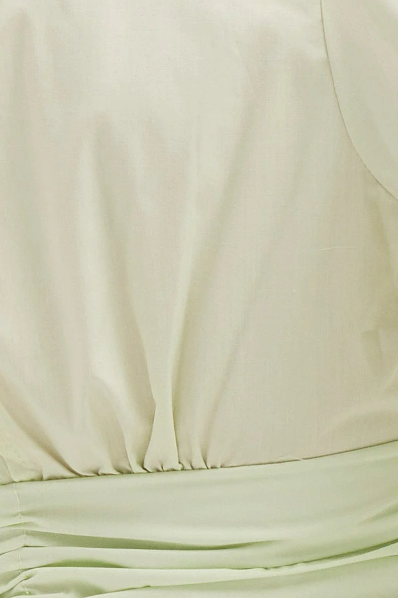 Green Crop Top Long Sleeve