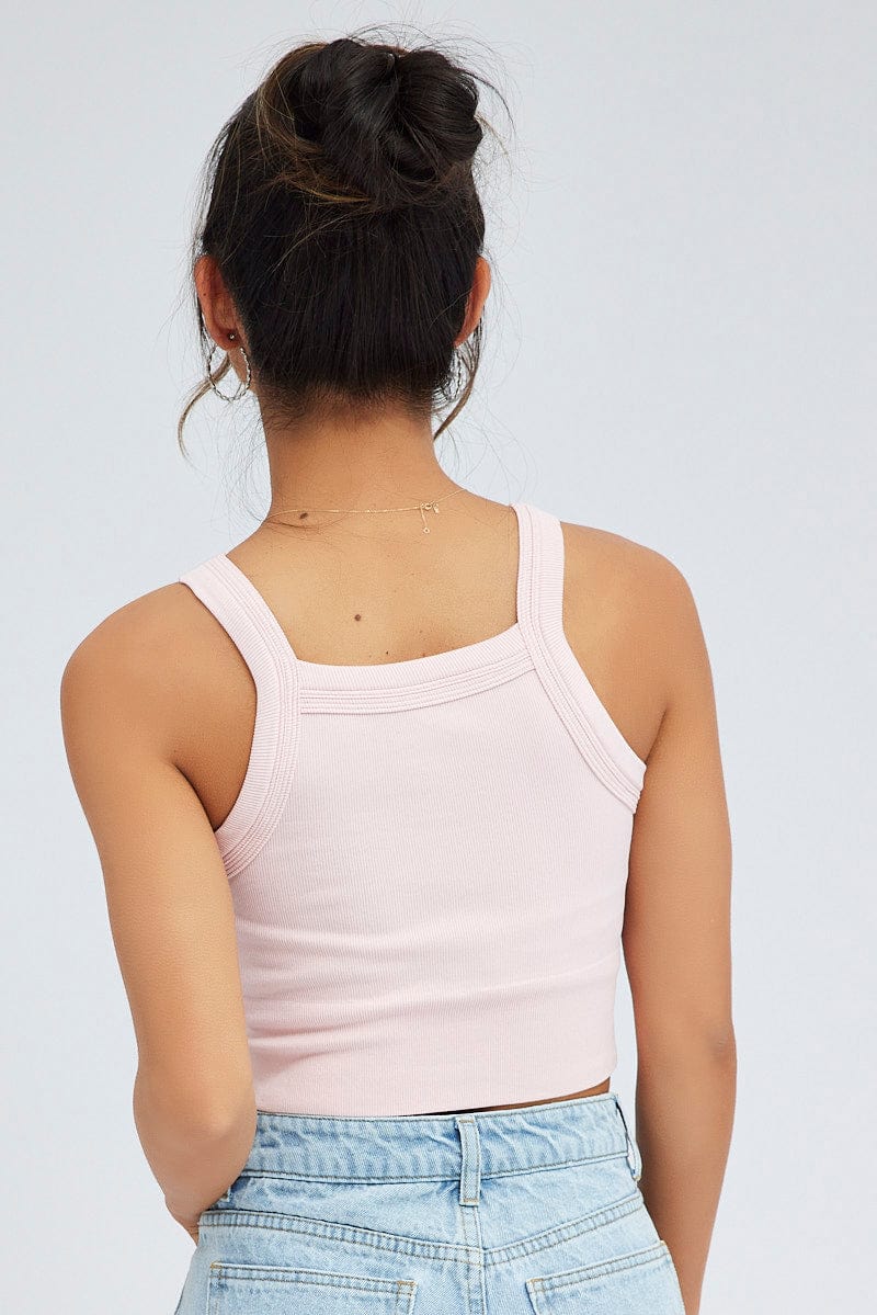 Pink Singlet Top Seamless