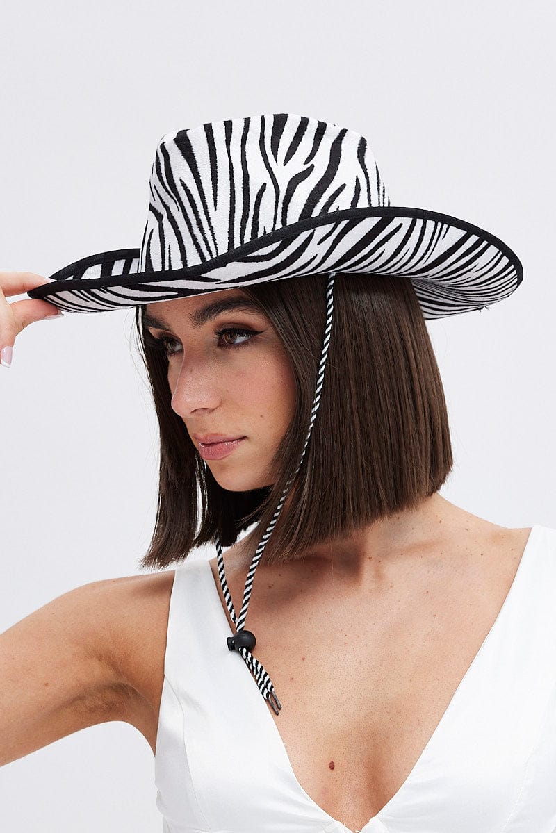 Multi Animal Print Festival Cowboy Hat