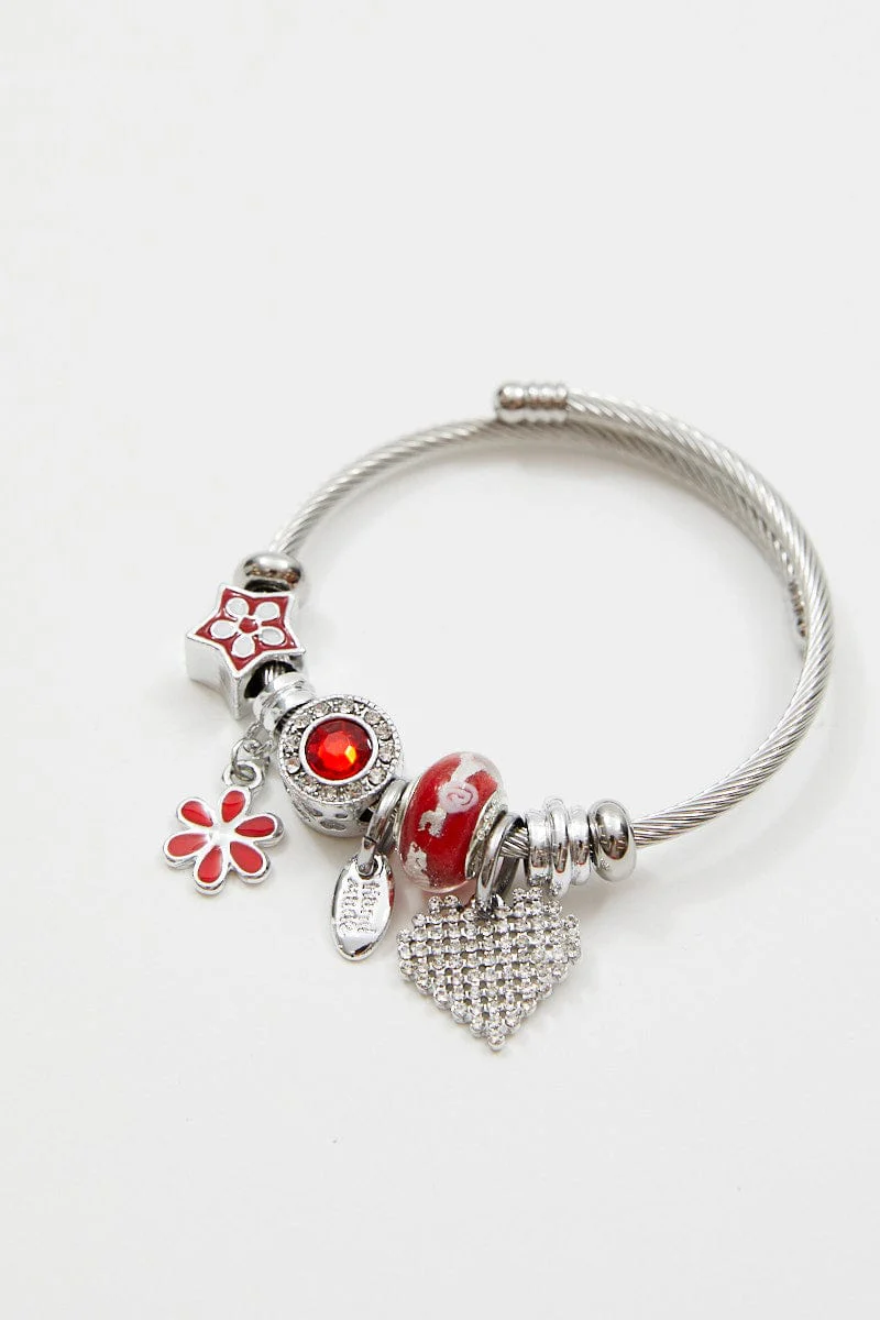 Red Charm Bracelet