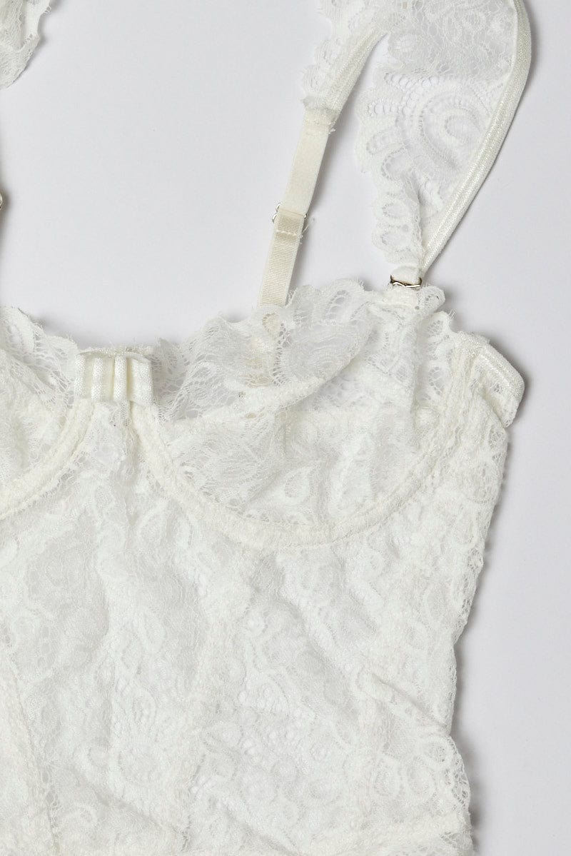 White Lace Corset Top