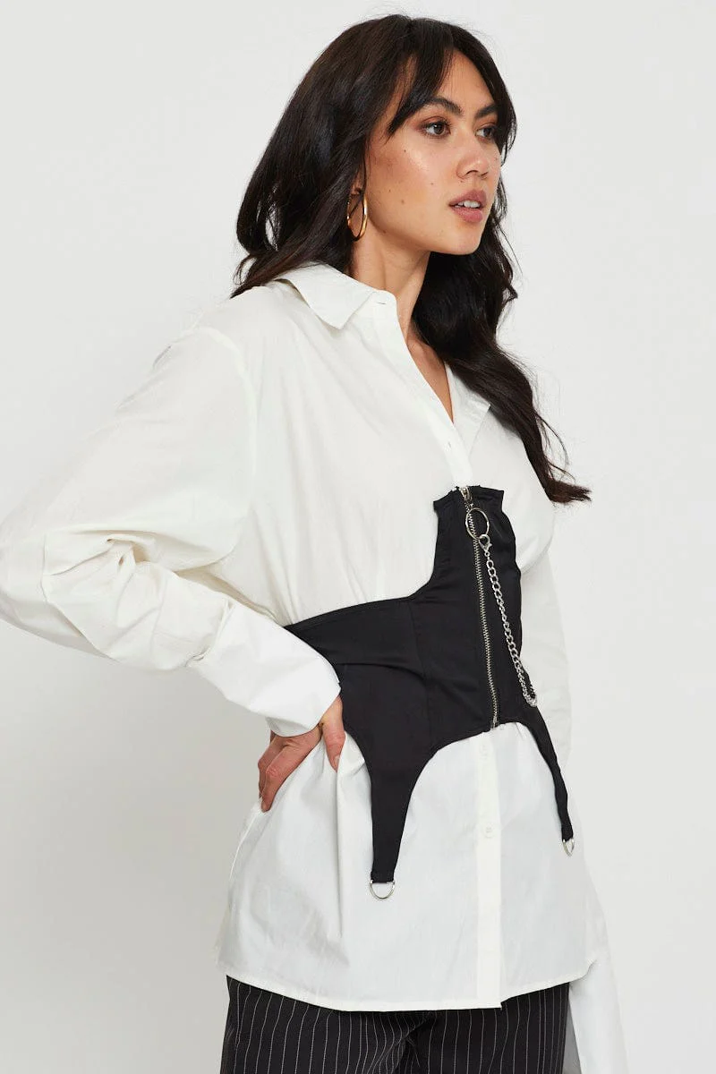 Black Underbust Suspender Waspie Belt