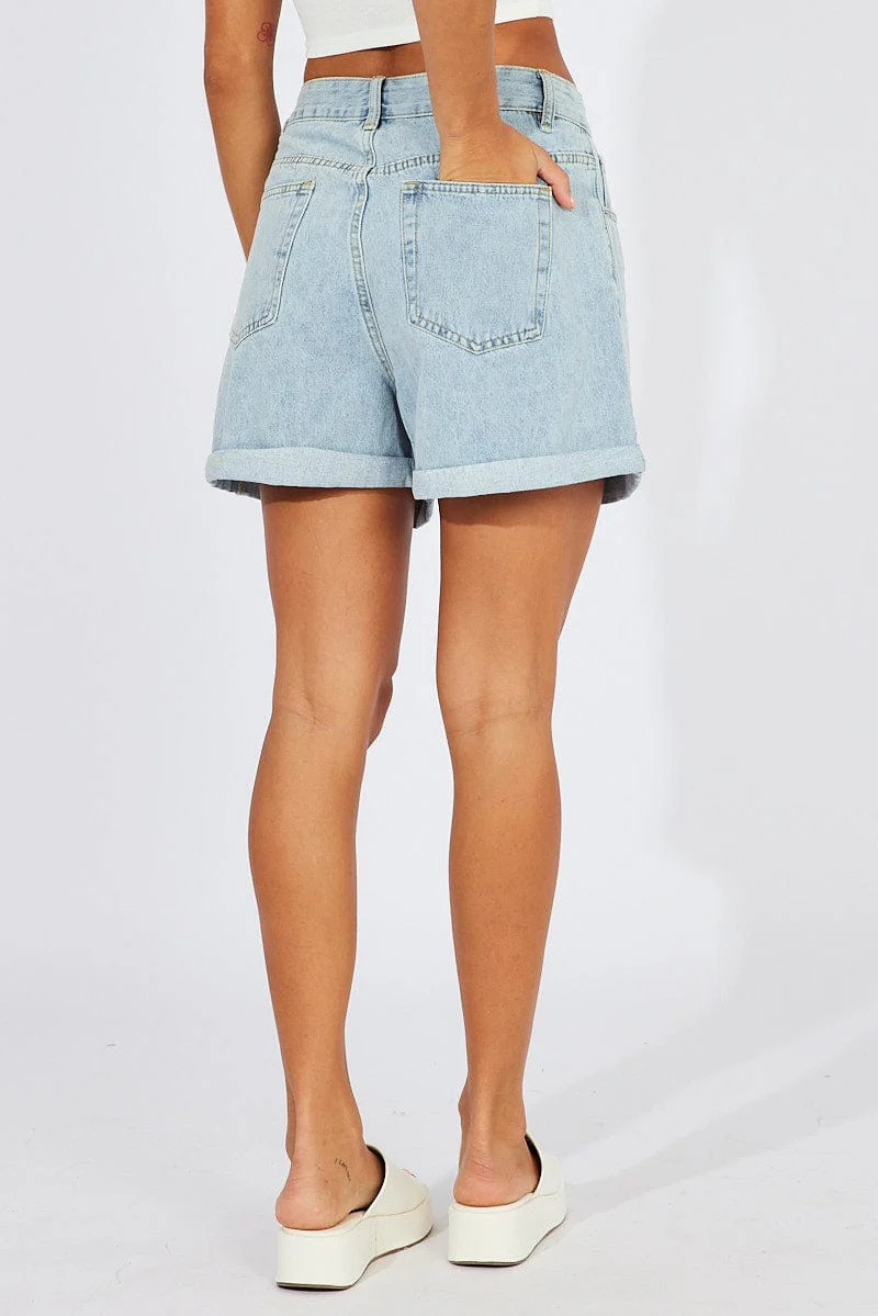 Denim Short Jeans High Rise
