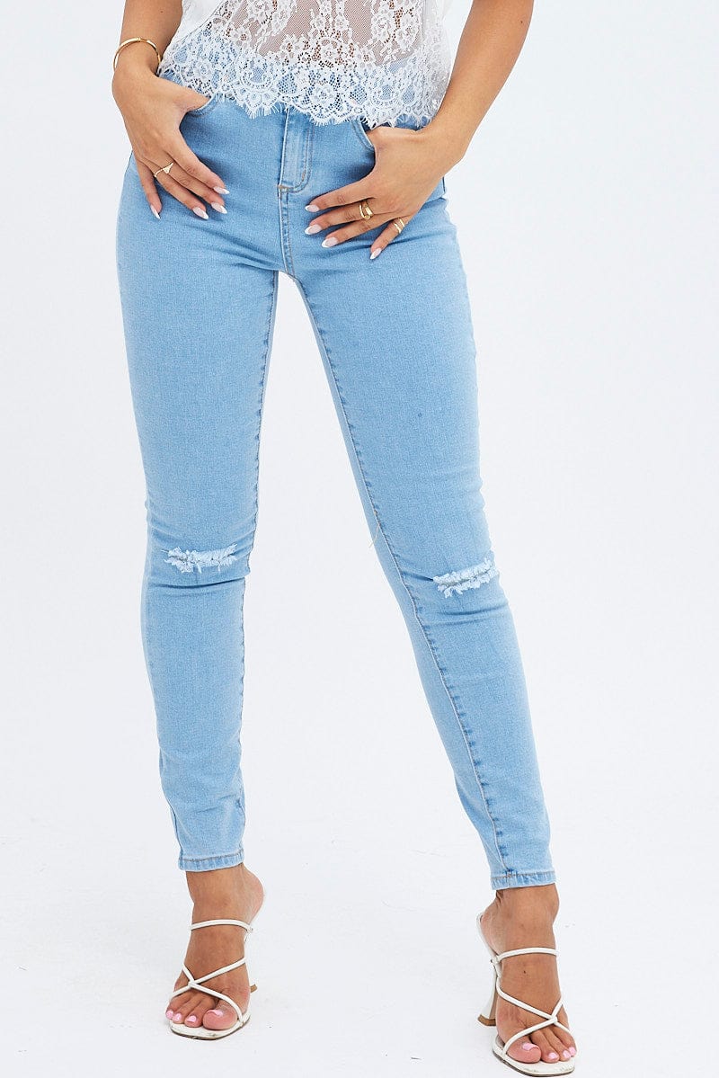 Denim Skinny Denim Jeans Mid rise