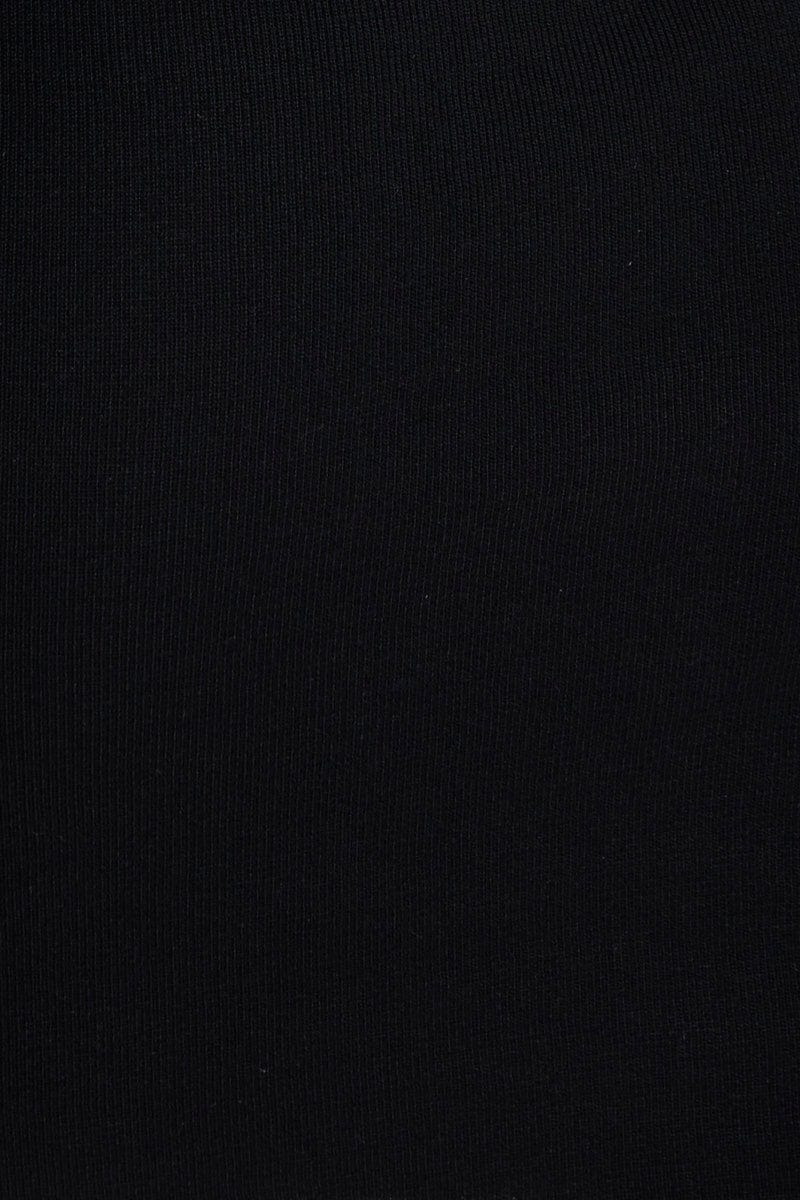 Black Knit Dress Halter Neck