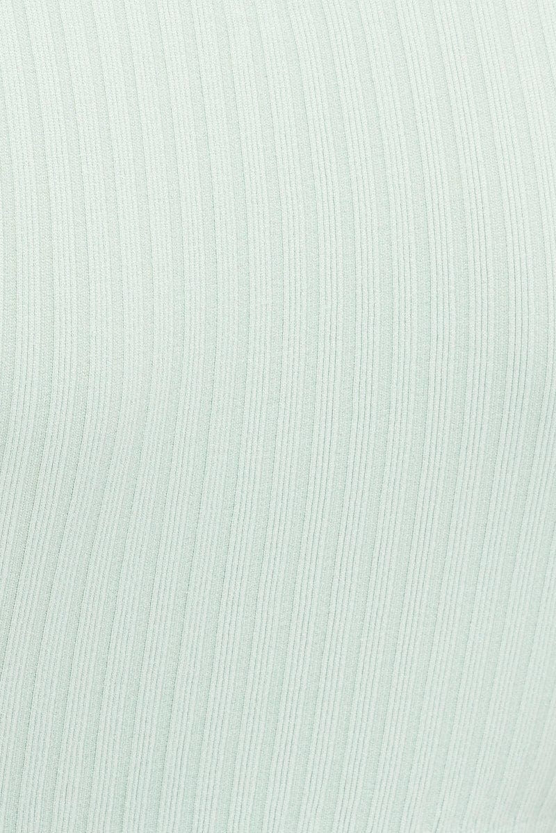 Green Tank Top Crew Neck Seamless