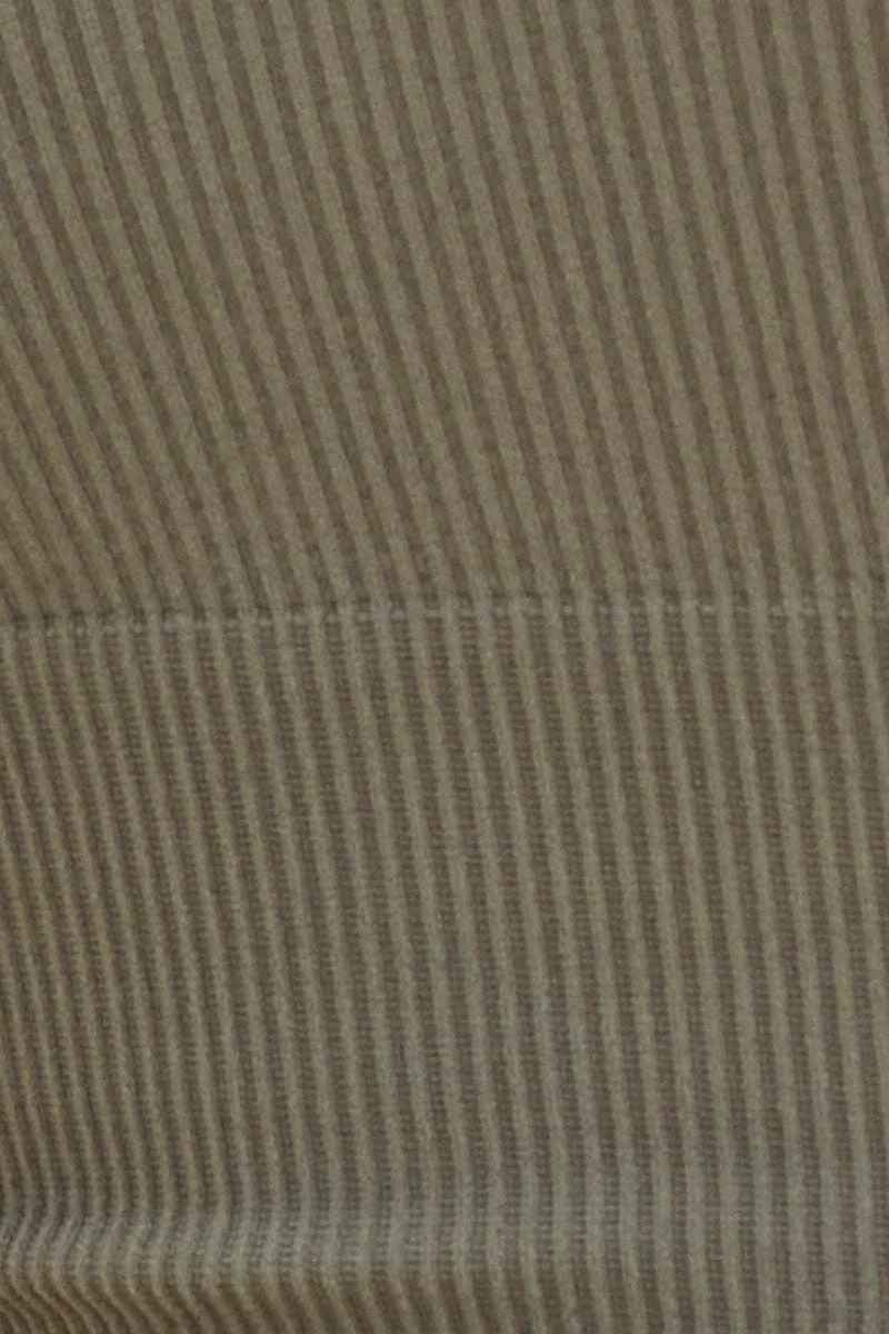 Green Seamless Tank Top Scoop Neck Rib Crop