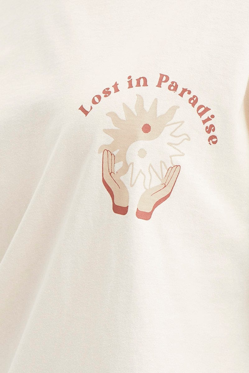 White Unisex T Shirt Short Sleeve Oversized Crew Neck