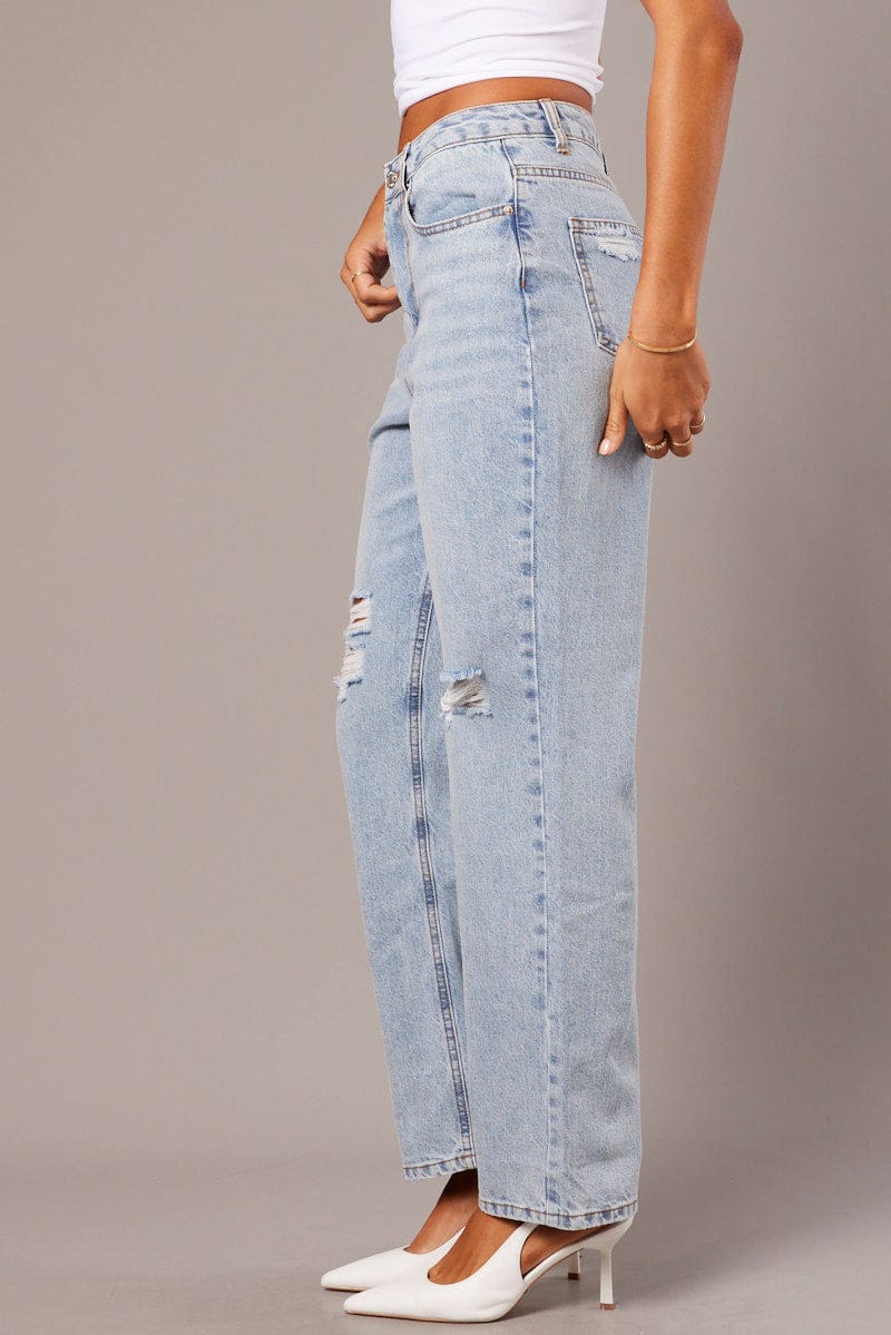 Denim Mom Jean Ripped