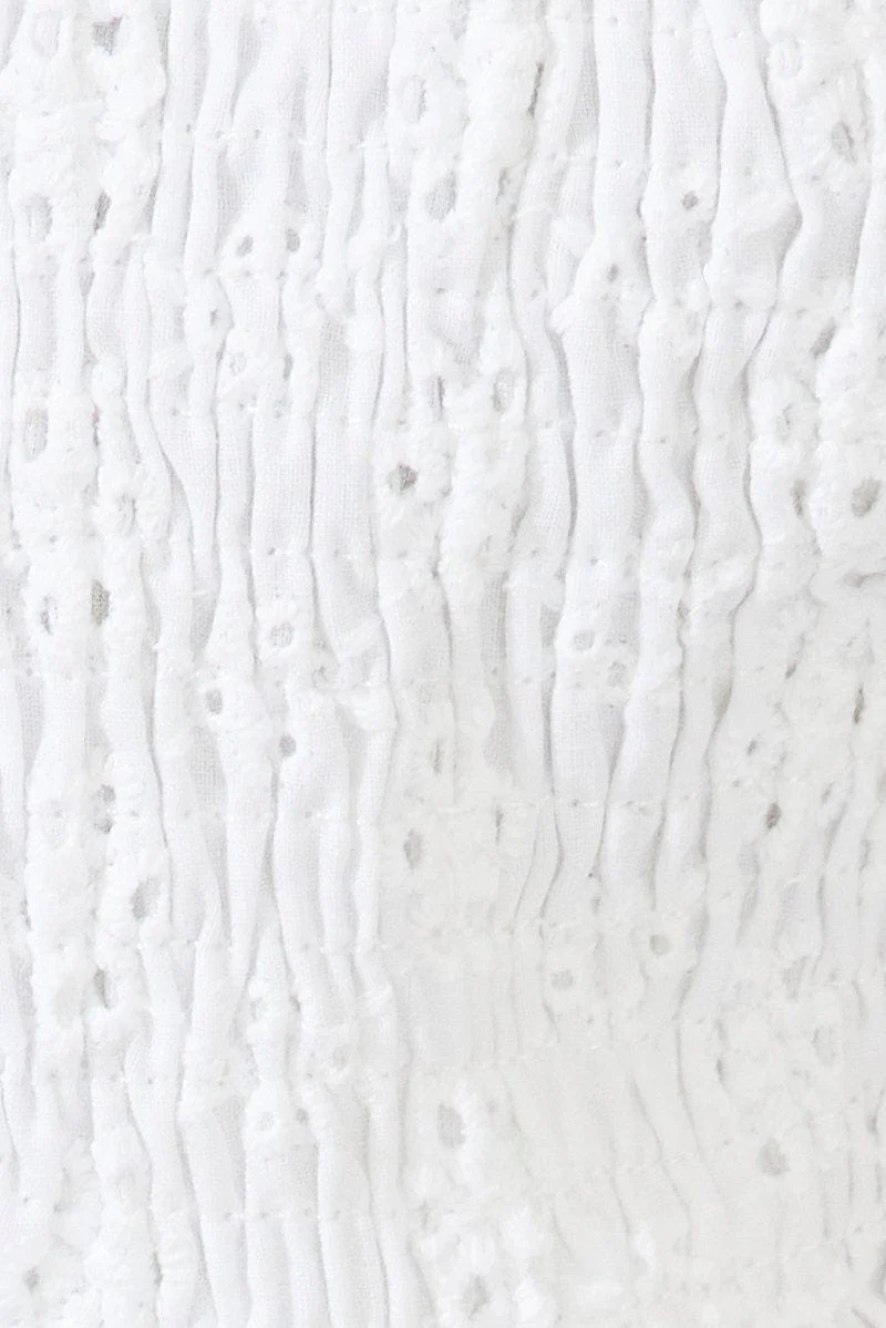 White Corset Top Front Tie