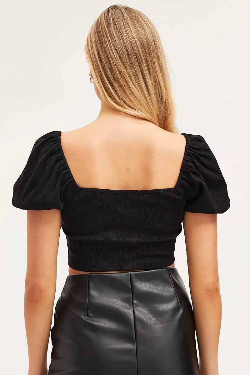 Black Top Short Sleeve Cami