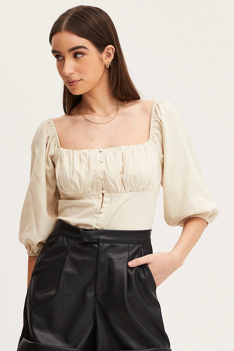 White Bell Top Short Sleeve