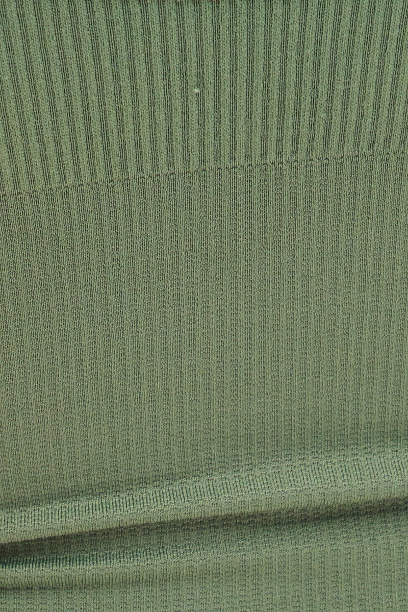 Green Crop Singlet Top Seamless