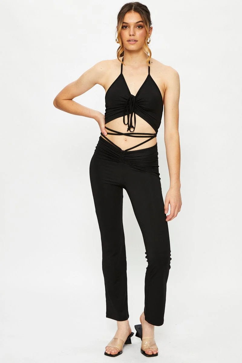Black Cut Out Legging Set