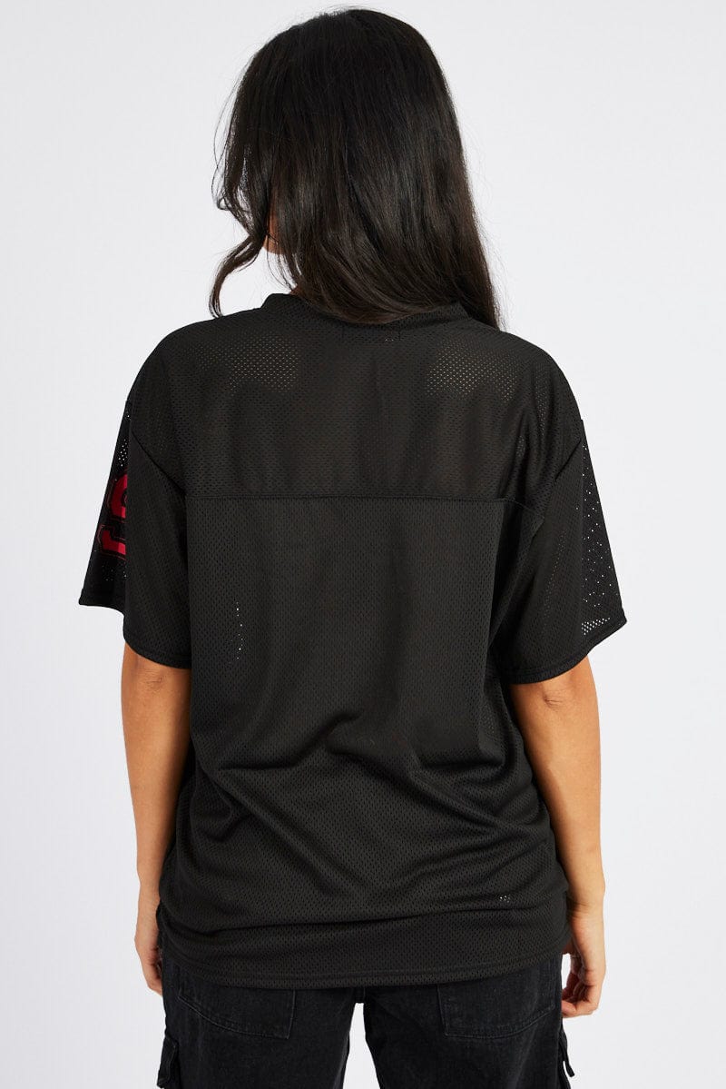 Black Sports Tee Short Sleeve