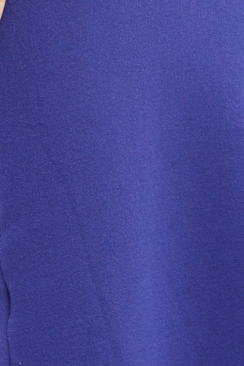 Purple Midi Dress Long Sleeve Sweetheart Neckline Knit