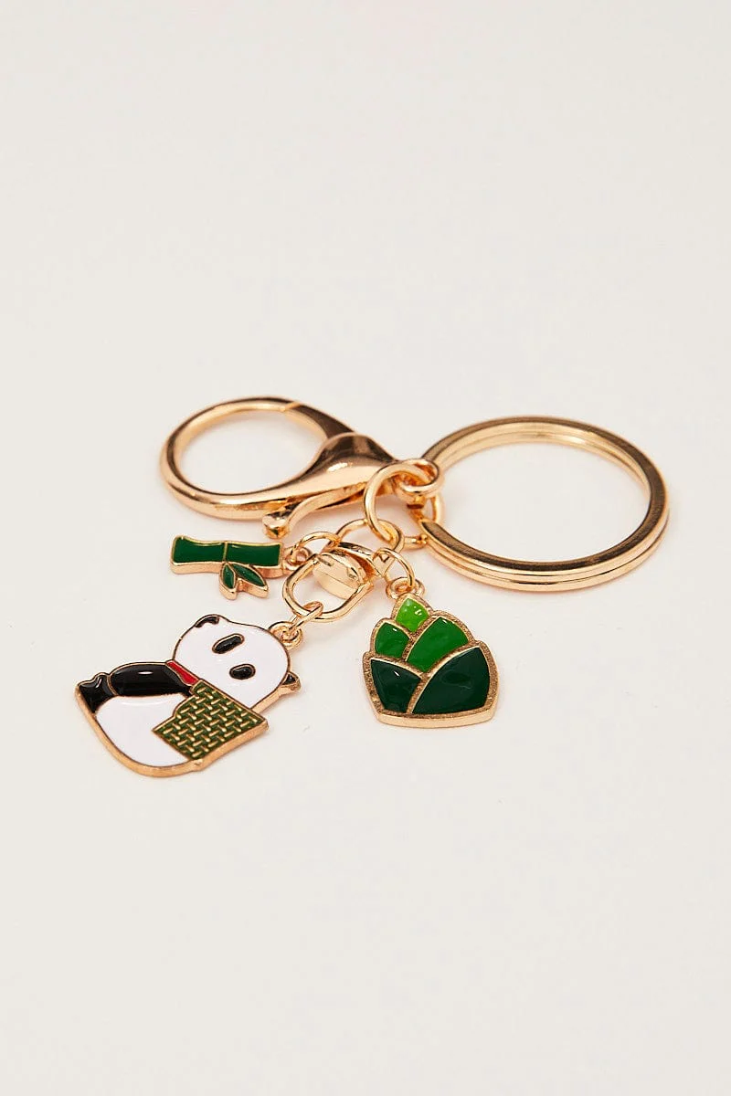 Multi Panda Keyring