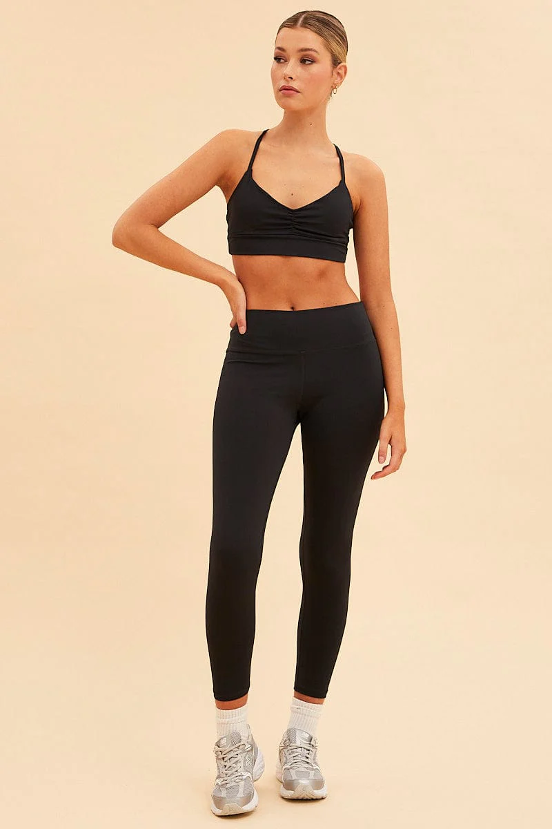 Black Sara Active Full Length Legging