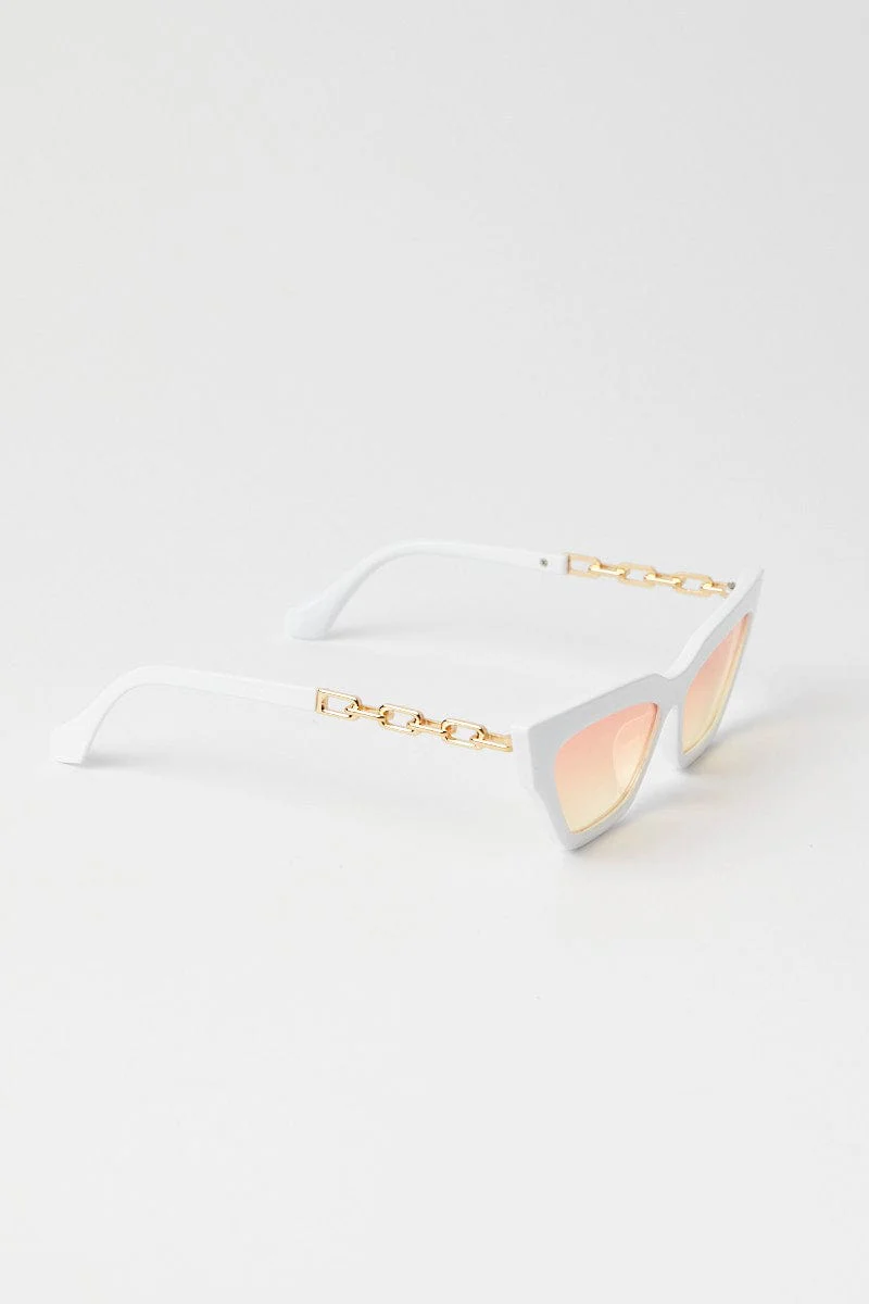 White Cat Eye Fashion Sunglasses