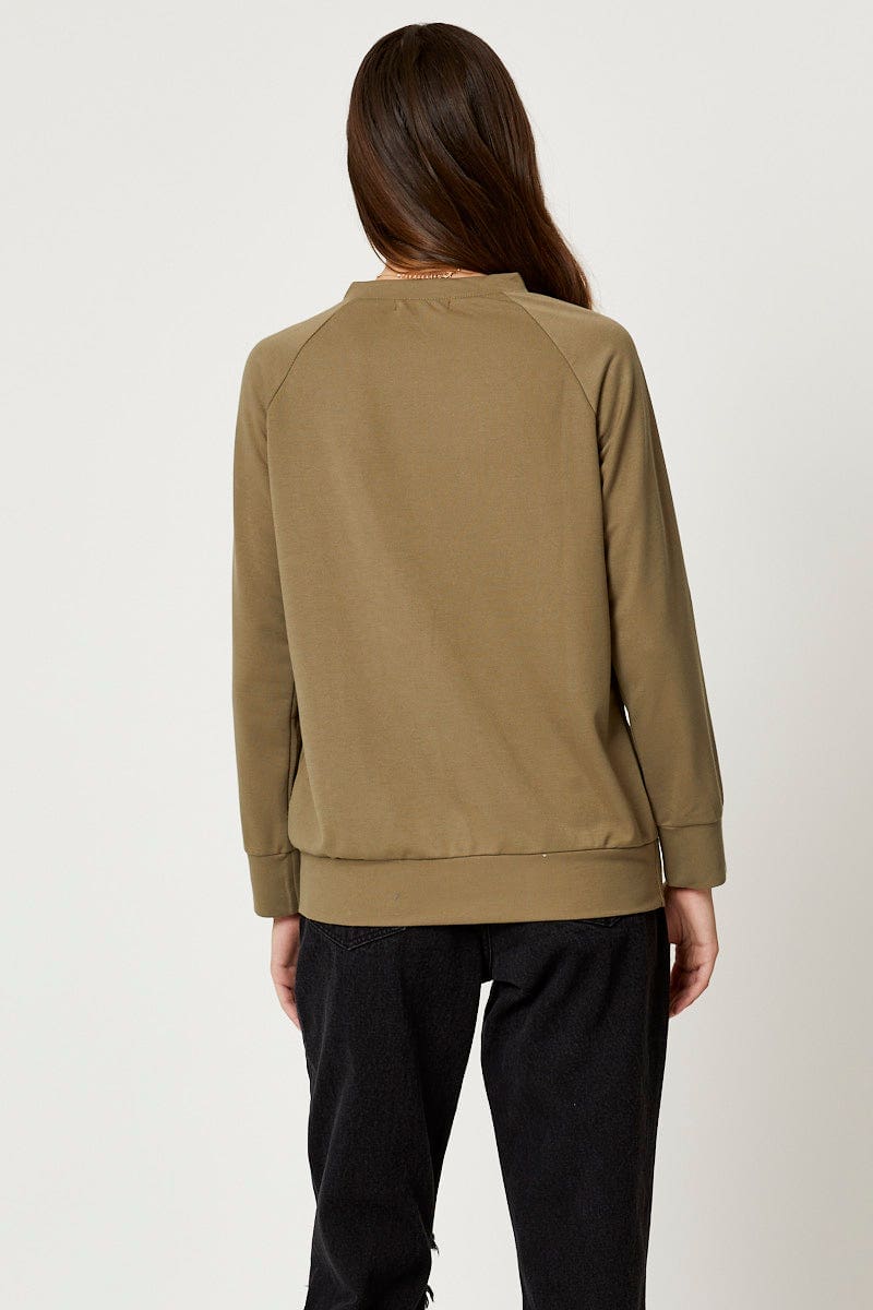 Green Smiley Face Sweater