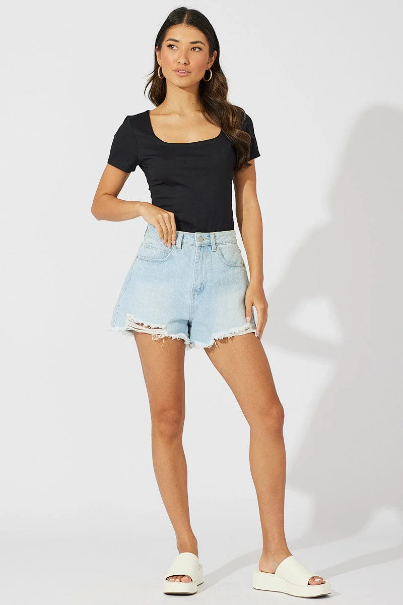 Black Supersoft Top Short Sleeve