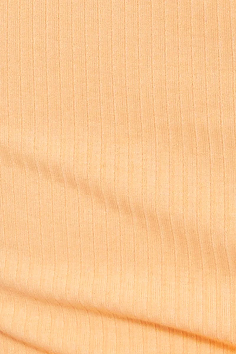 Orange Crop Top Short Sleeve