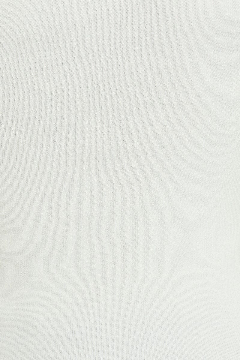 White Cut Out Top
