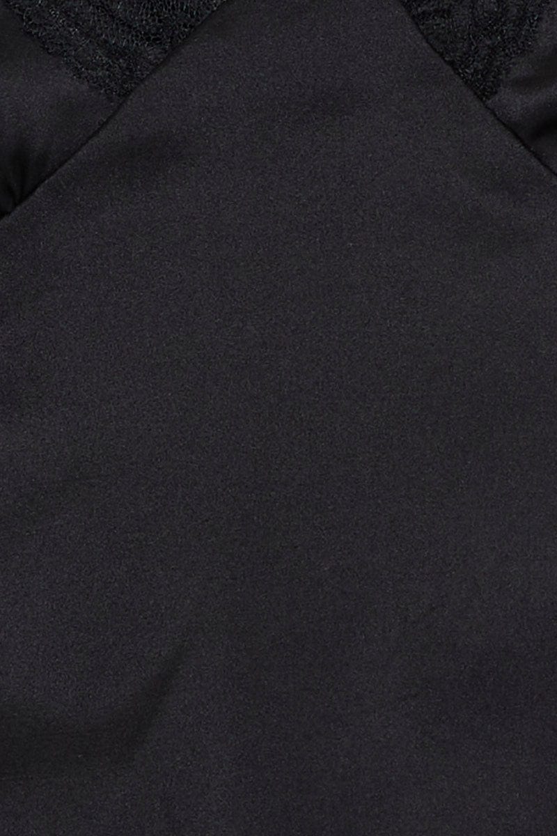 Black Scarf Top Halter Crop