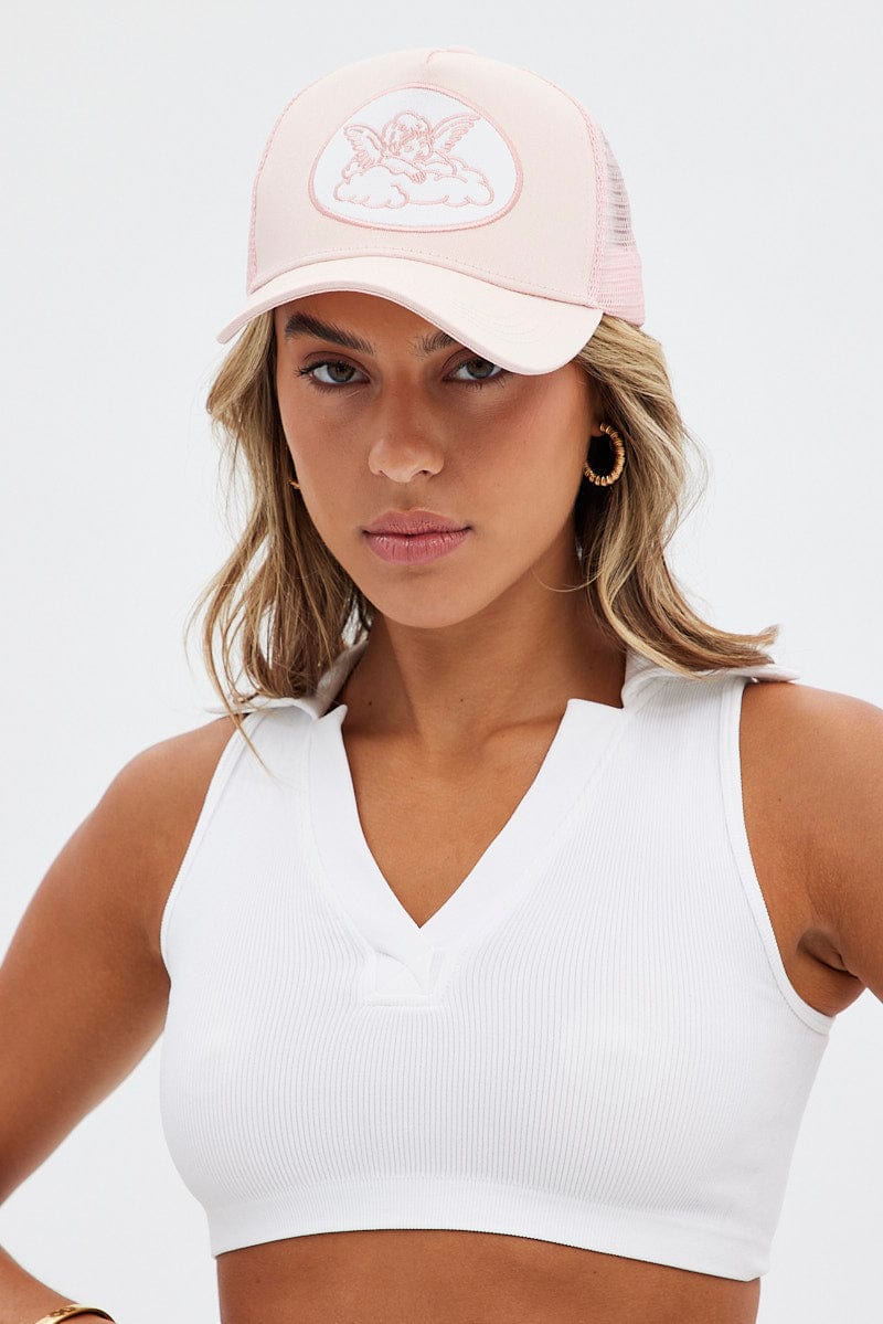 Pink Angel Design Trucker Cap