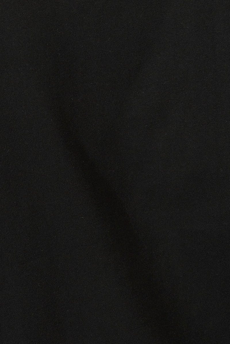 Black Oversized T Shirt Short Sleeve Crew Neck