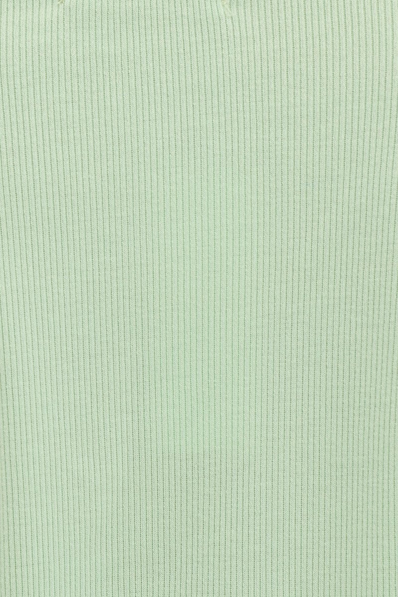 Green Loungewear Shorts Cotton