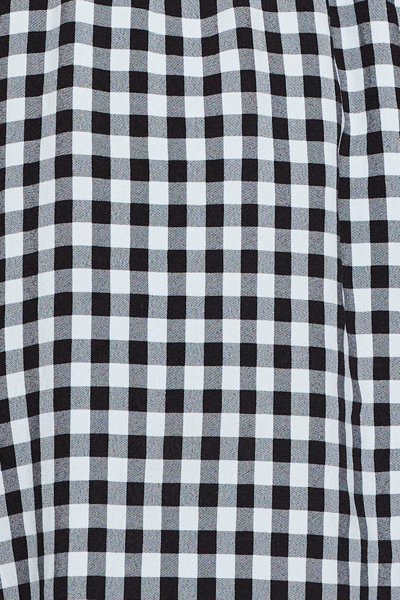 Check Crop Top Off Shoulder