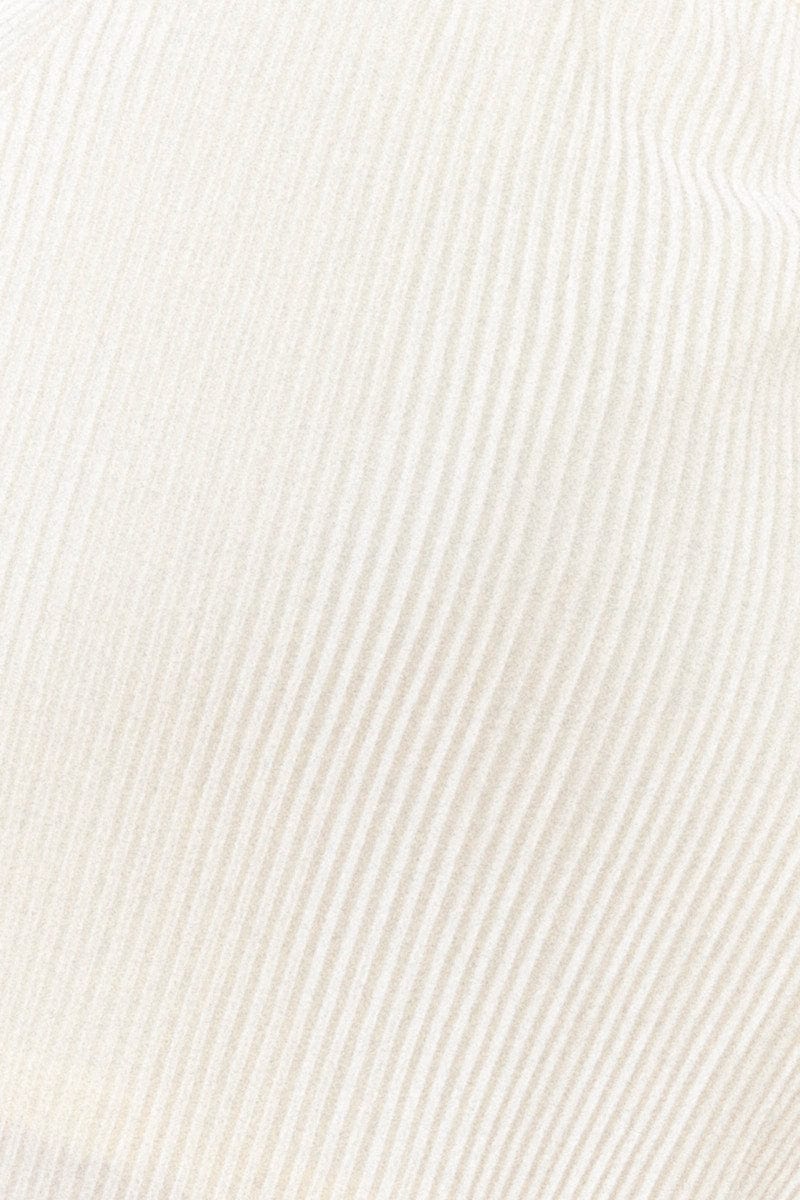 White Slip Dress Midi Plisse Satin