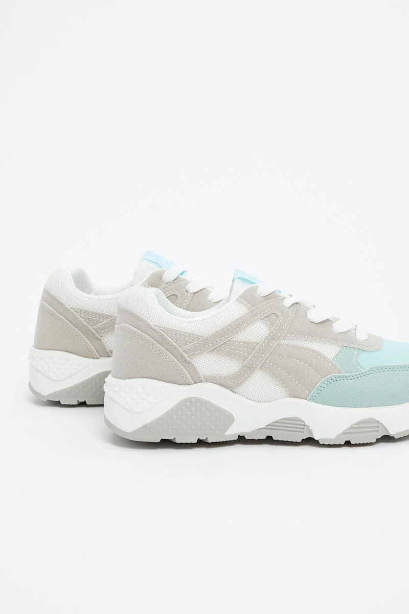 Blue Colourblock Sneakers