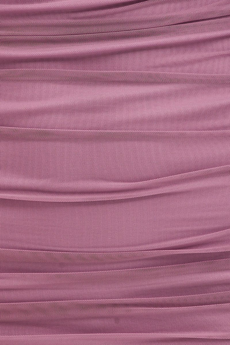 Purple Long Sleeve Bodycon Mini Dress