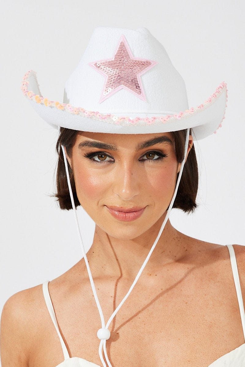 White Festival Cowboy Hat