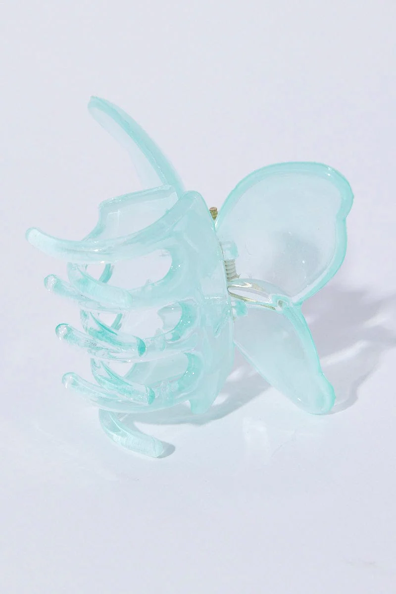 Blue Butterfly Claw Clip