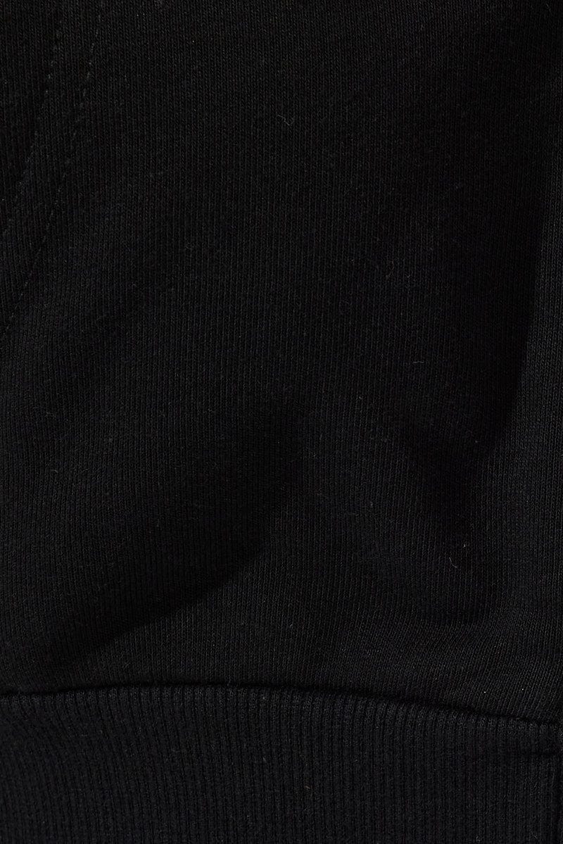 Black Hoodie Zip Long Sleeve